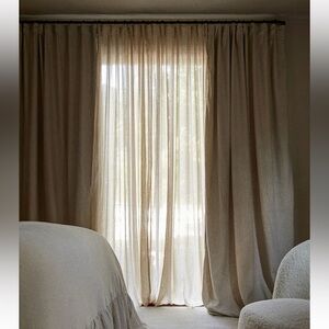 H&M Beige Blackout Curtains - 4 Panels | 55x98